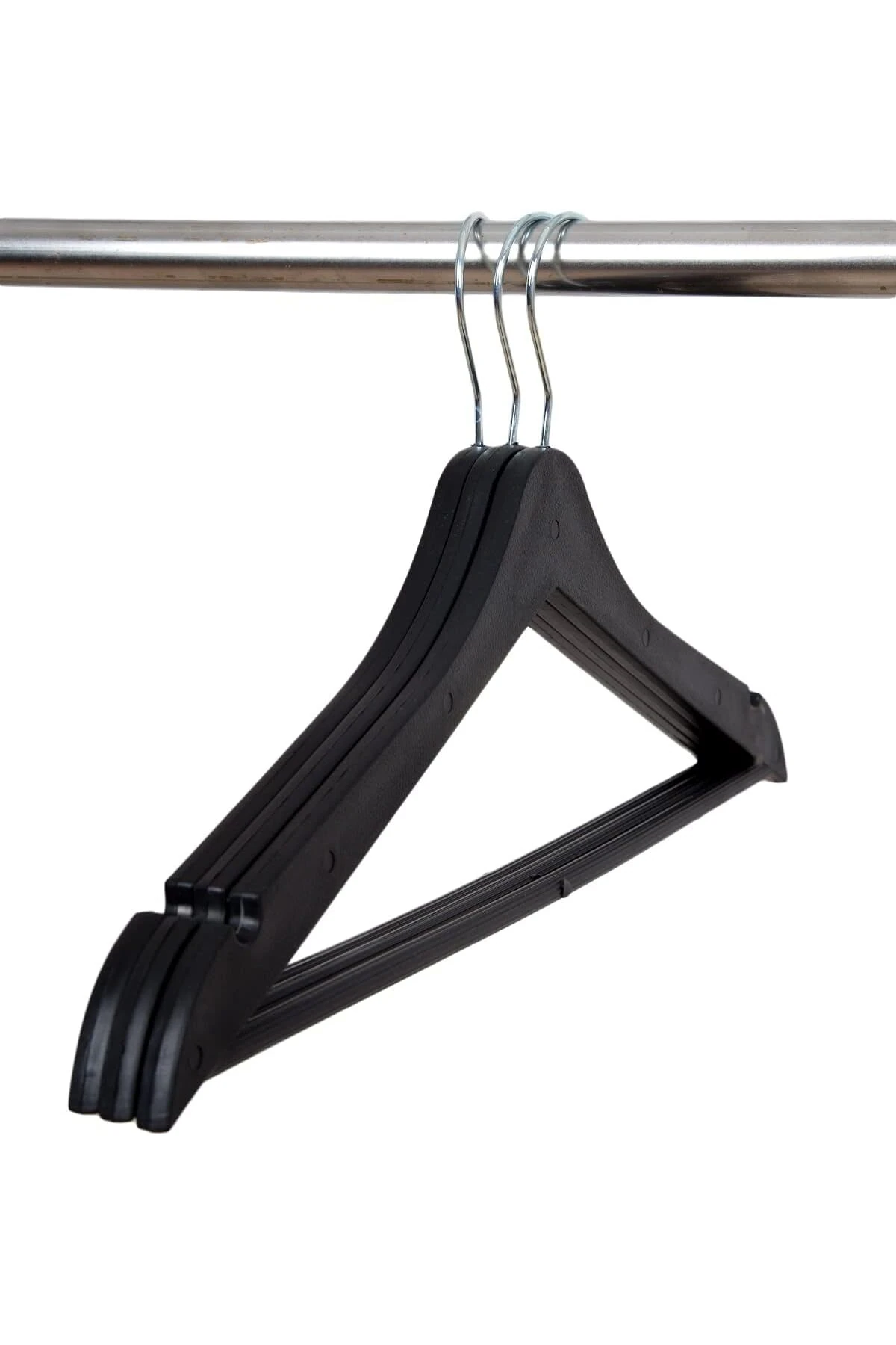 5'Li Ahşap Görünümlü Plastik Askı