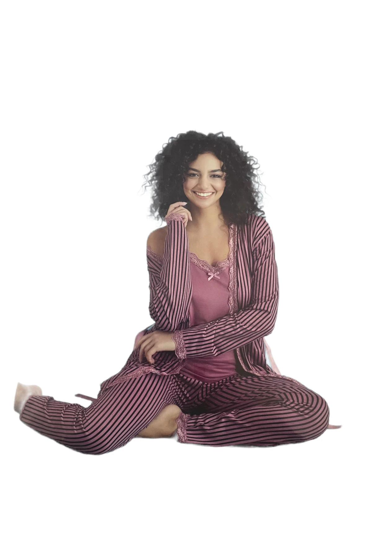 PİJAMONİ 3LÜ SABAHLIKLI TAKIM