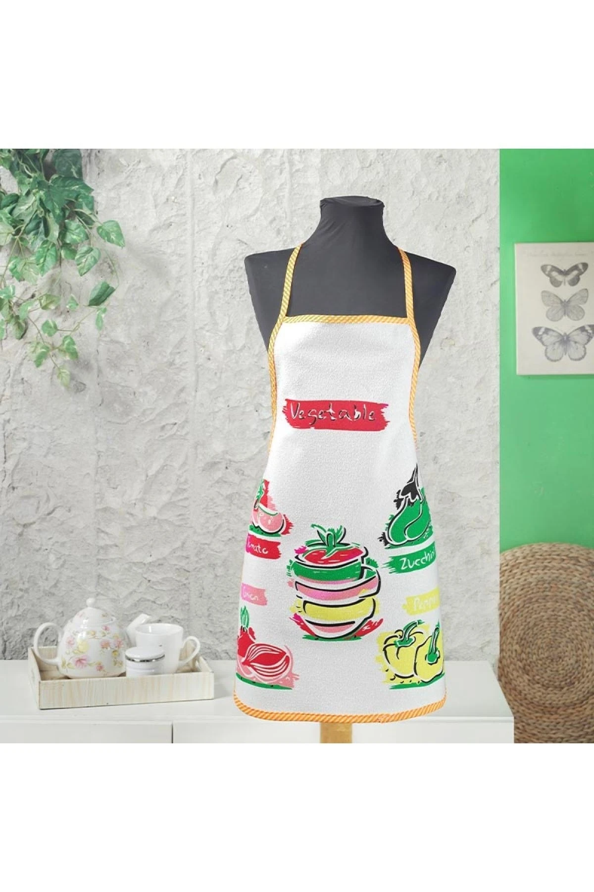 Outlet Ürün Karışık Desenli 3'lü Mutfak Önlüğü Sıvı Geçirmez