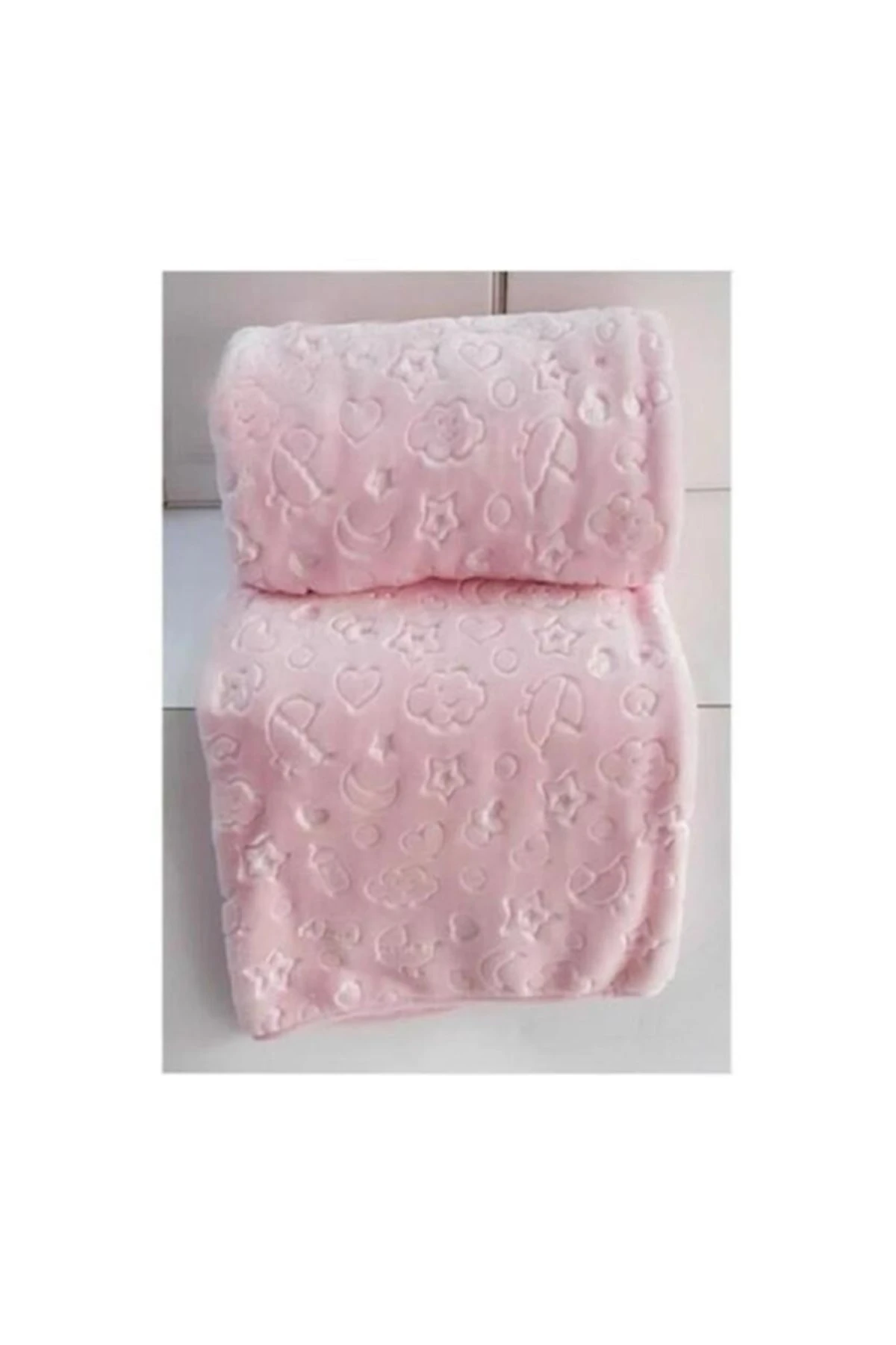 Pembe Embos Bebek Battaniye 100x120