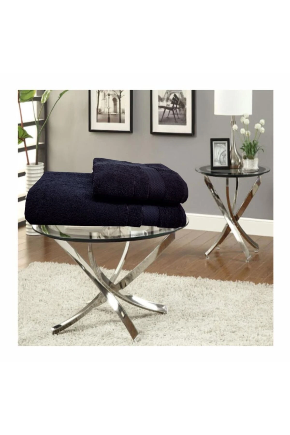 Banyo Havlusu Seti Trendy Siyah