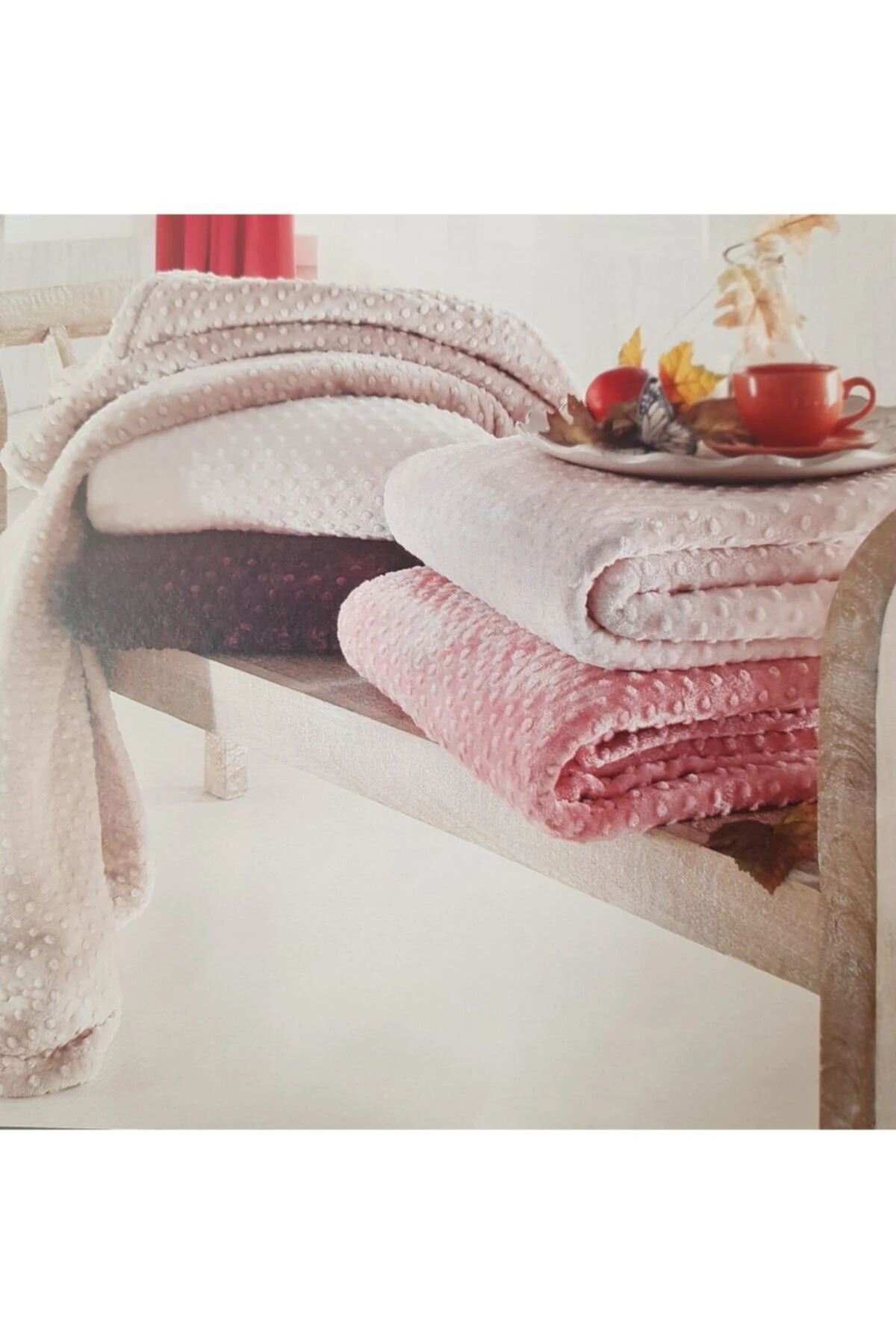 Kemik Tomurcuk Battaniye Çift Kişilik 200x220 cm