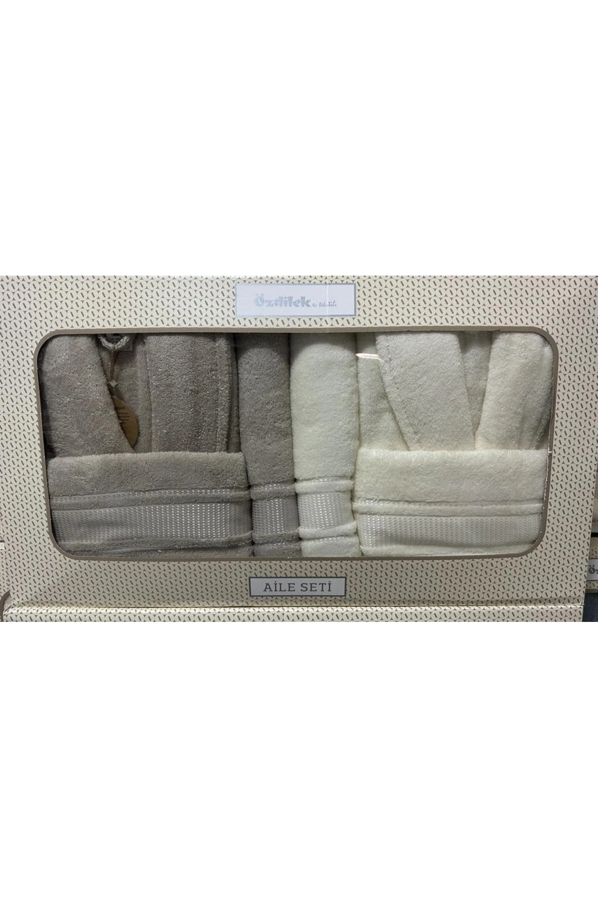 Colourist Aile Bornoz Seti Bej - Krem