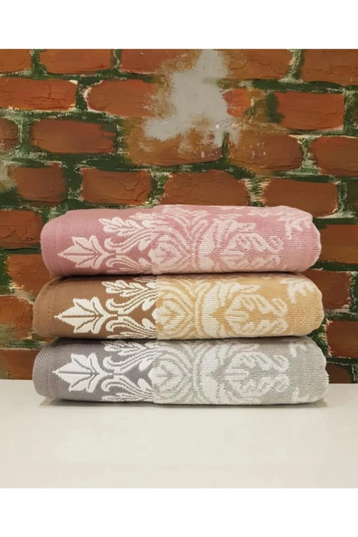 Ayda Havlu 3 Adet 50x90 Pamuklu El Yüz Havlusu