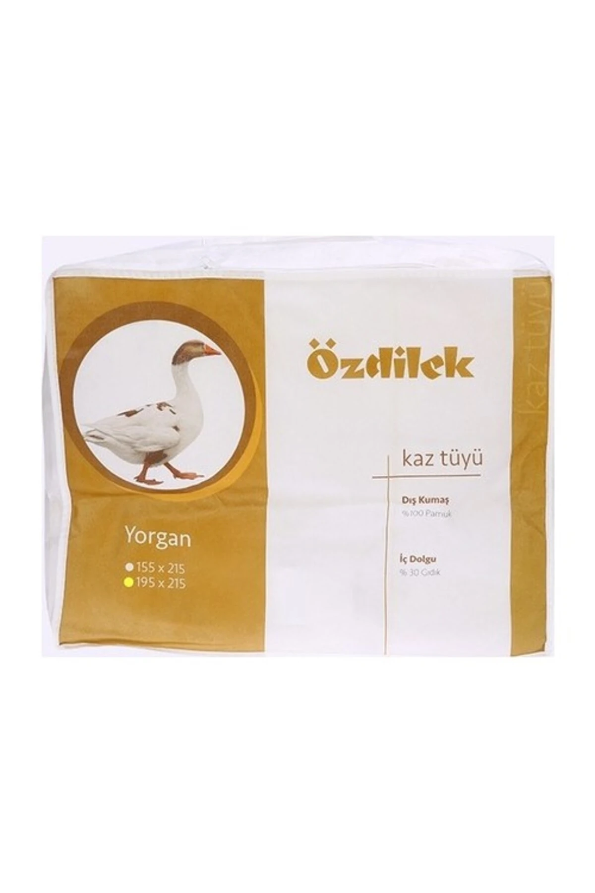 Yorgan-çift Kişilik Kaz Tüyü Yorgan 195x215 Cm