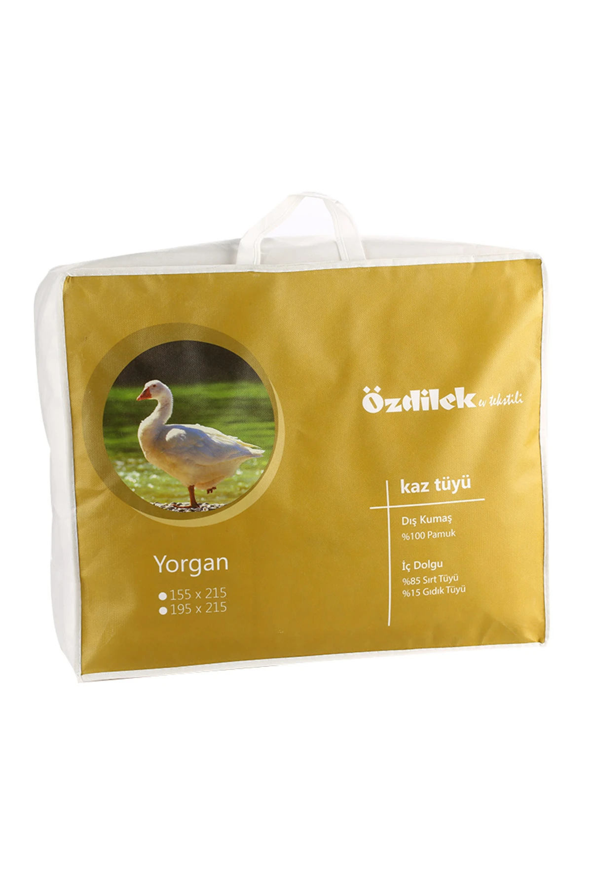 Çift Kişilik Kaz Tüyü Yorgan 195x215 Cm