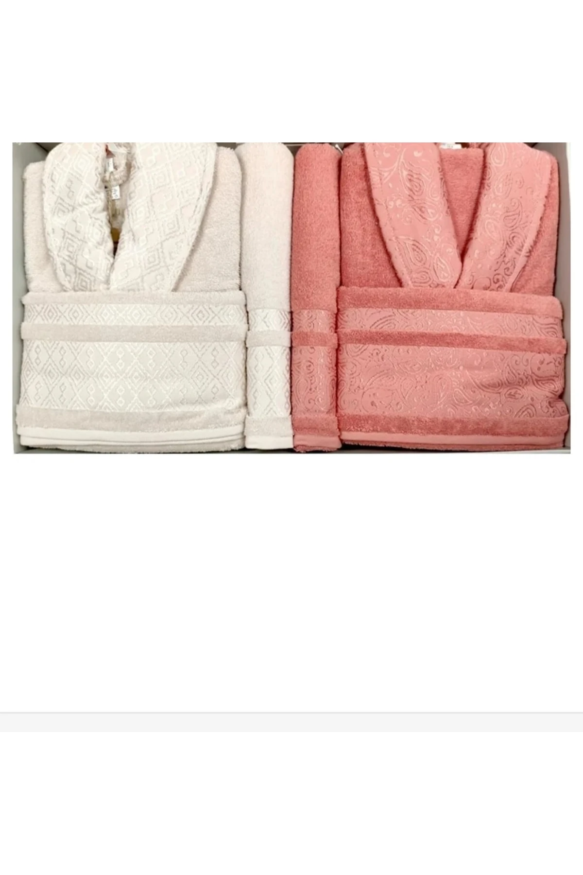 (6 Parça) Dory Aile Bornoz Seti Bej-Kiremit