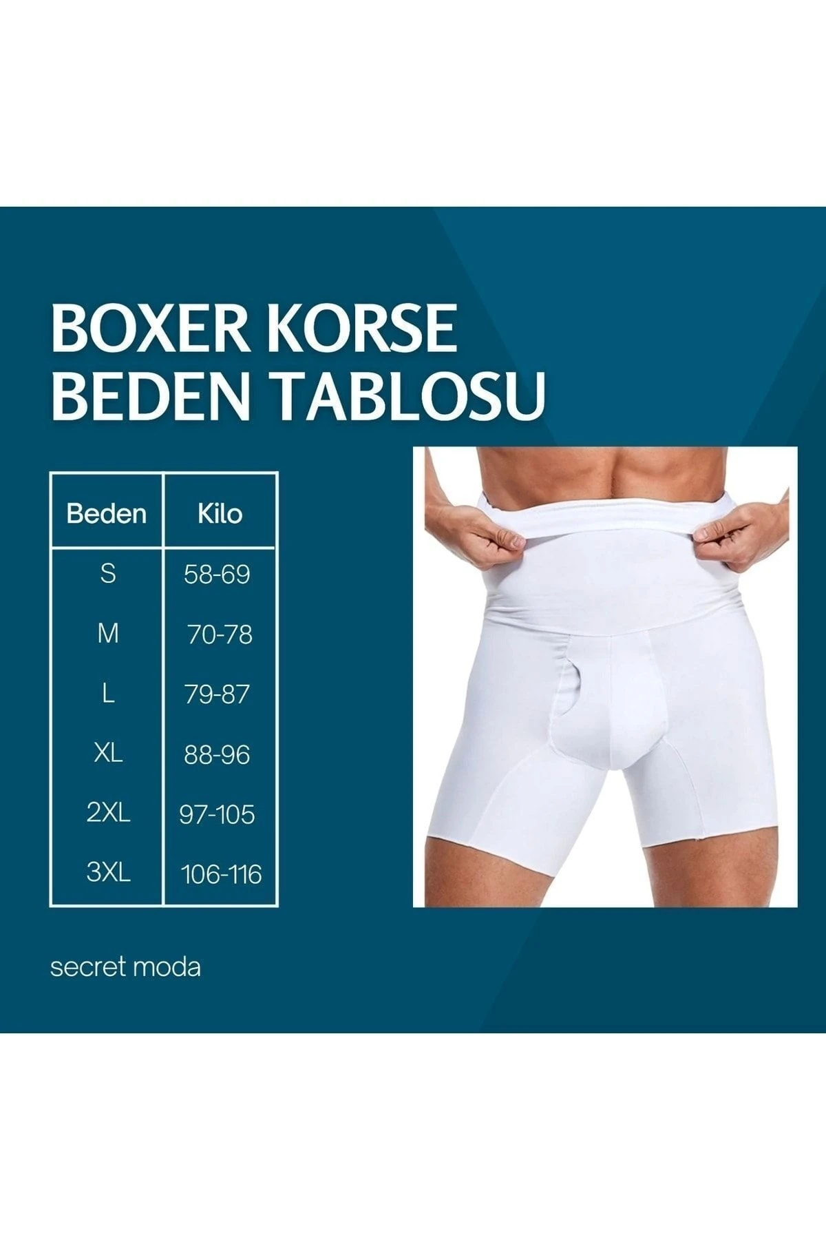 Göbek Toparlayıcı Sıkılaştırıcı Erkek Korse Boxer Korse