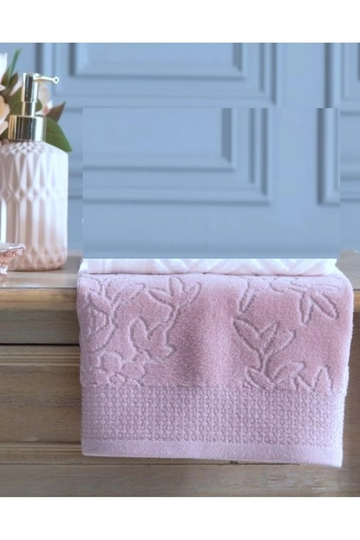 1 Adet Pamuklu El-yüz Havlusu (50x80)-pastoral Byn Lila