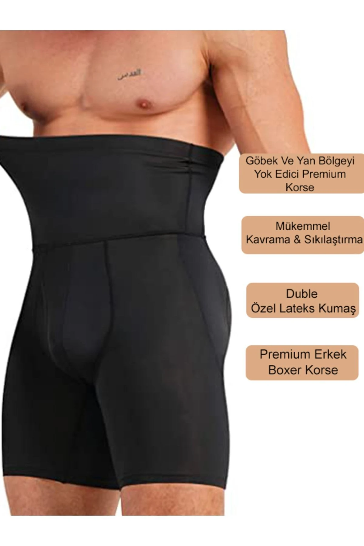 Göbek Toparlayıcı Sıkılaştırıcı Erkek Korse Boxer Korse