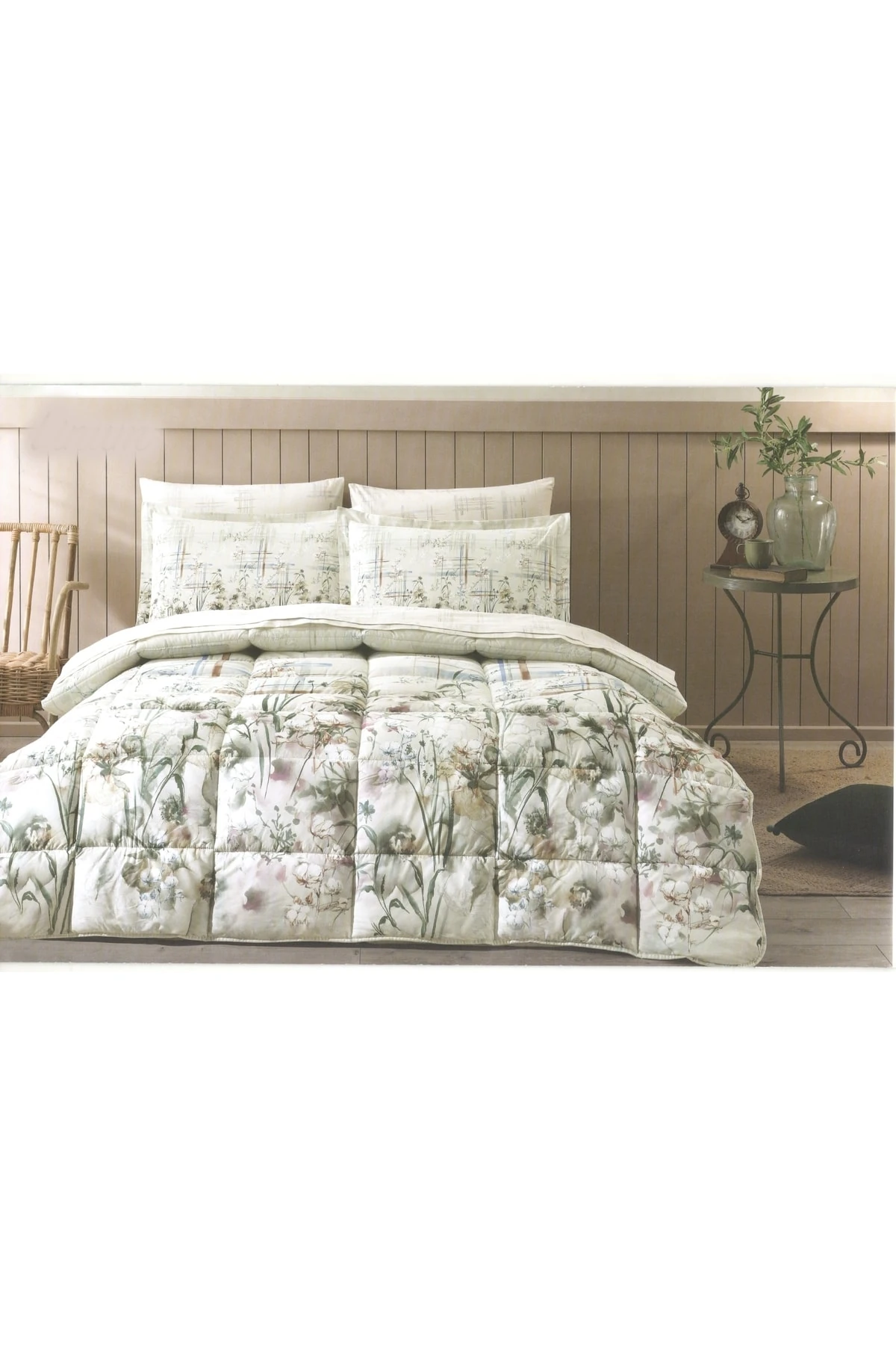 Linum Bej Çift Kişilik Uyku Seti Uyku Seti