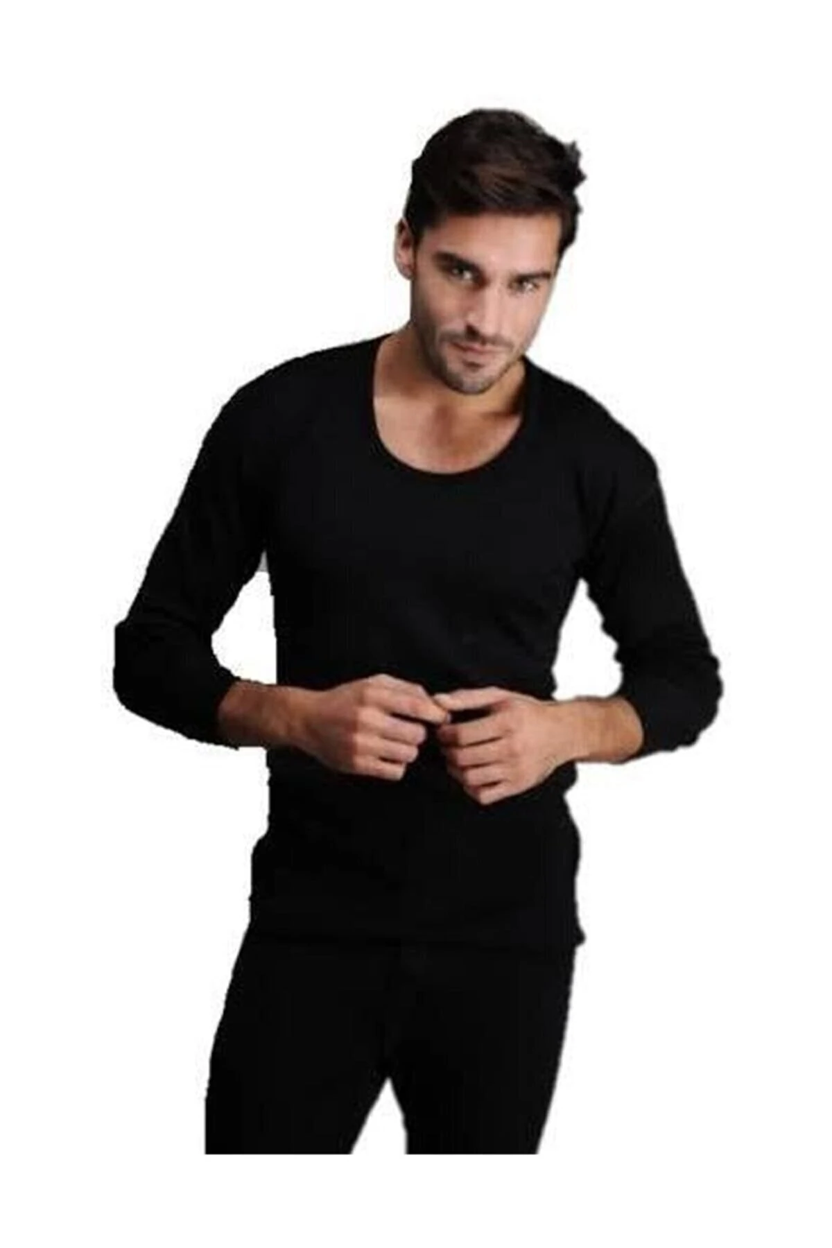 Erkek Uzun Kol Termal Yün Fanila