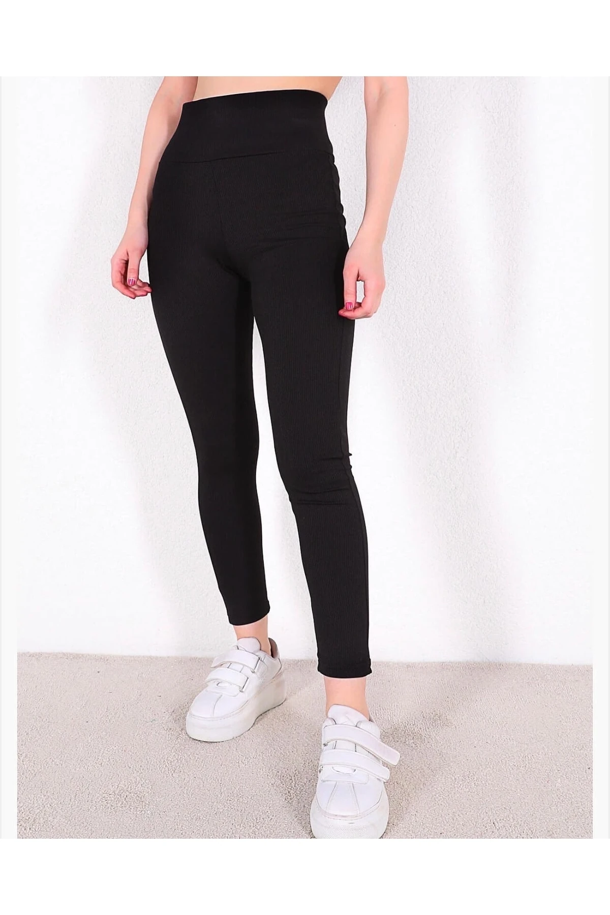 Yüksek Bel Fitilli Kışlık Tayt