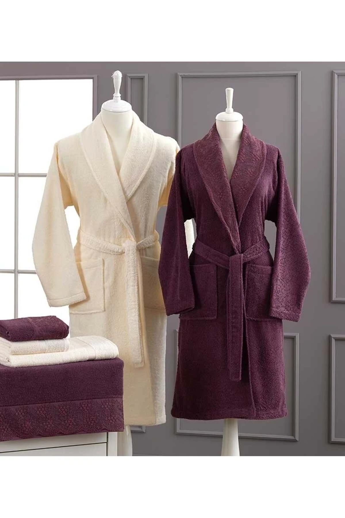 16 Parça Çeyiz Seti, Gelin Seti Yatak Ört Nevresim Tk Battaniye Bornoz Seti-branch Mürdüm