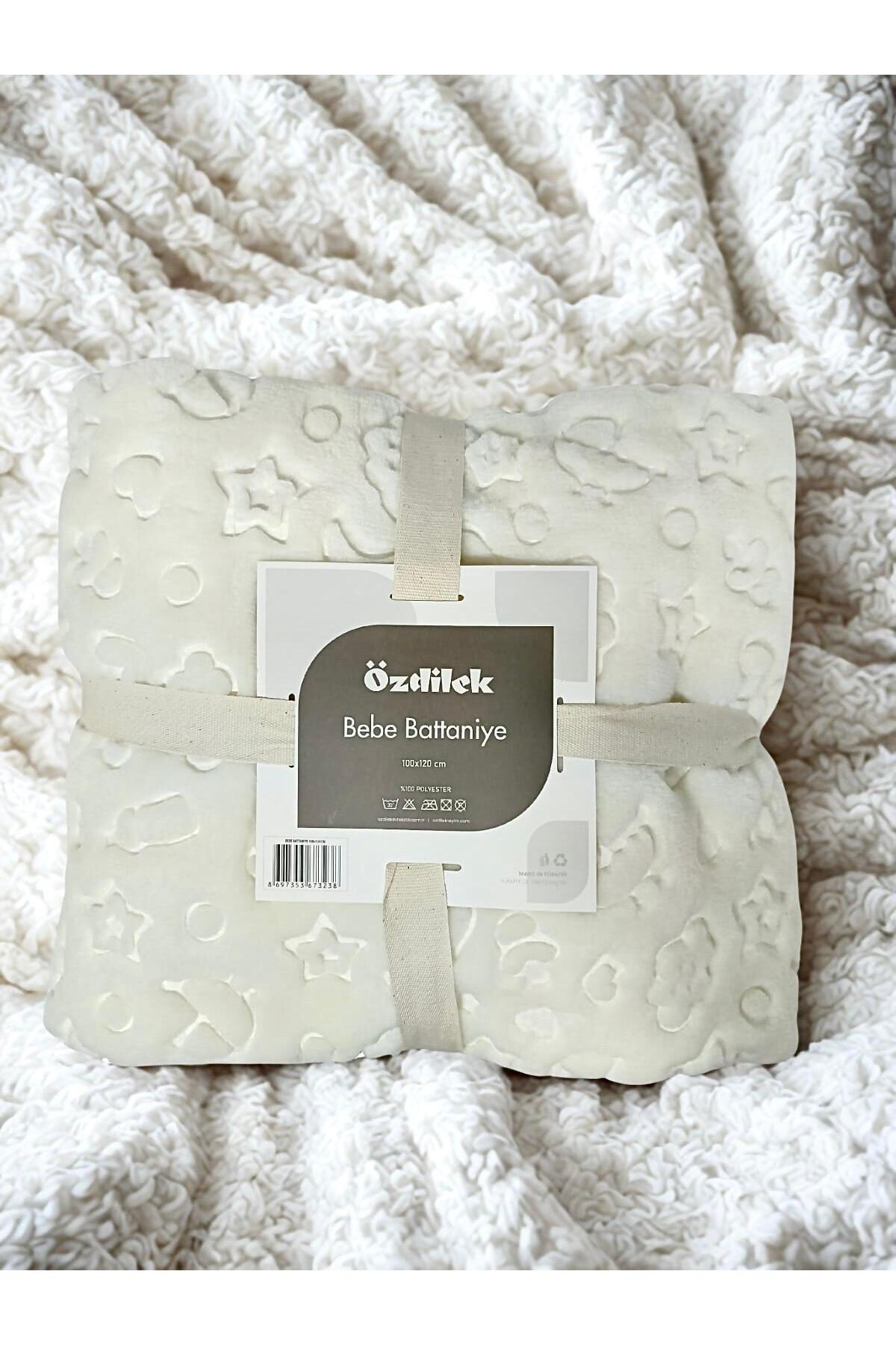 Embos Bebek Battaniyesi 100x120 Krem