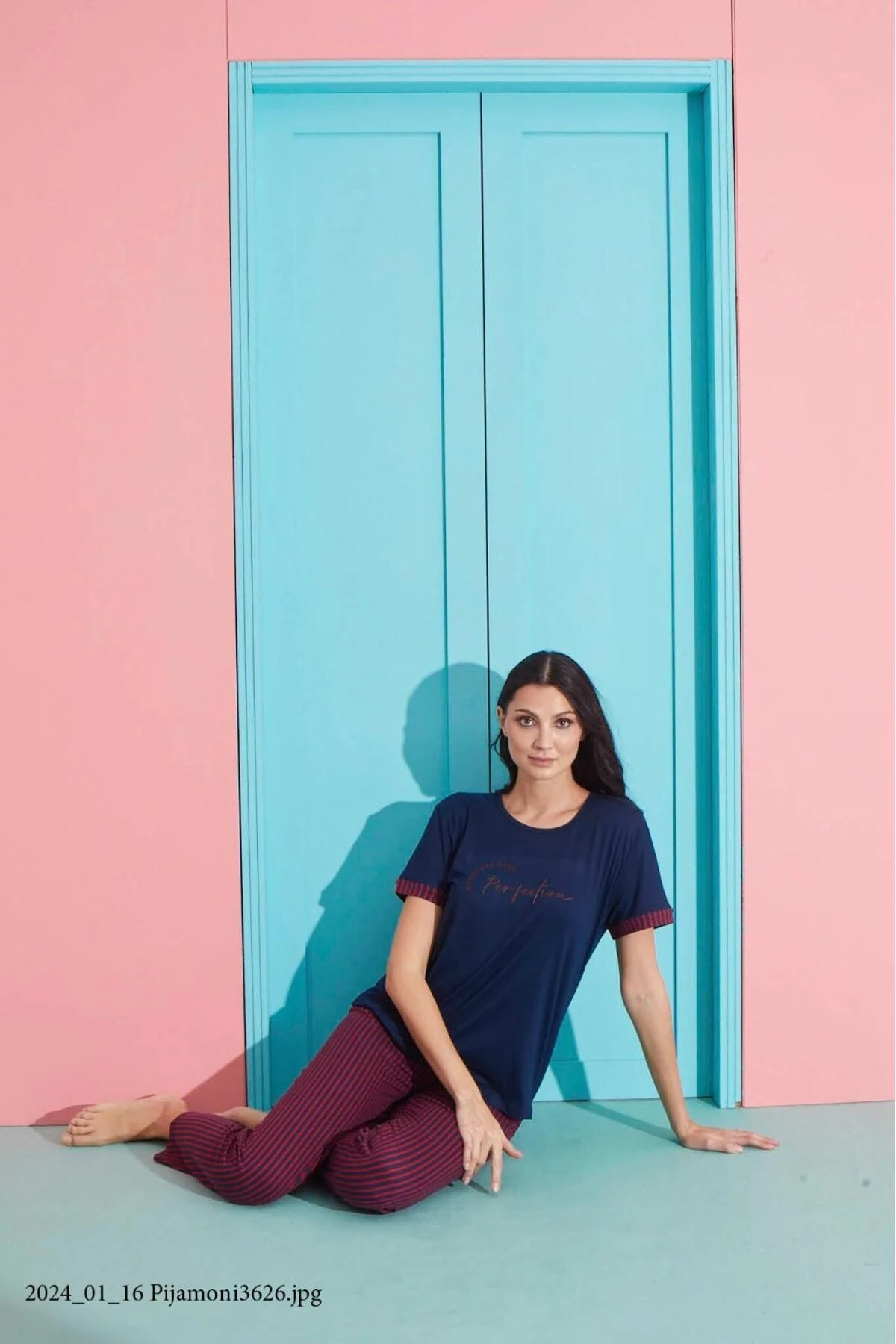 Kadın Milan ipek bambu Pijama Takımı