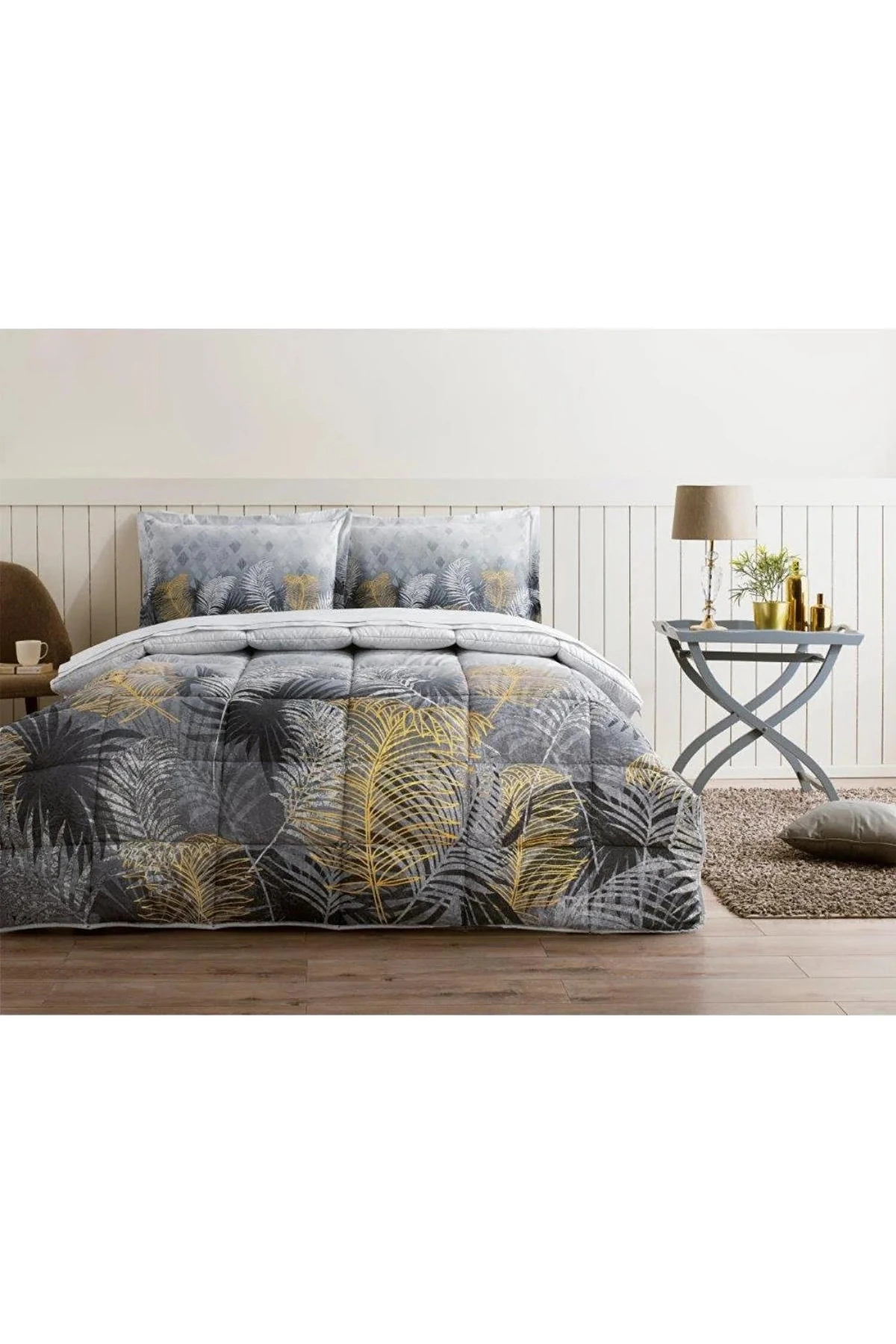 ÖZDİLEK NEVRESİM TAKIMI TRENDY BATTANİYE ÇK GOLDEN PALM GRİ