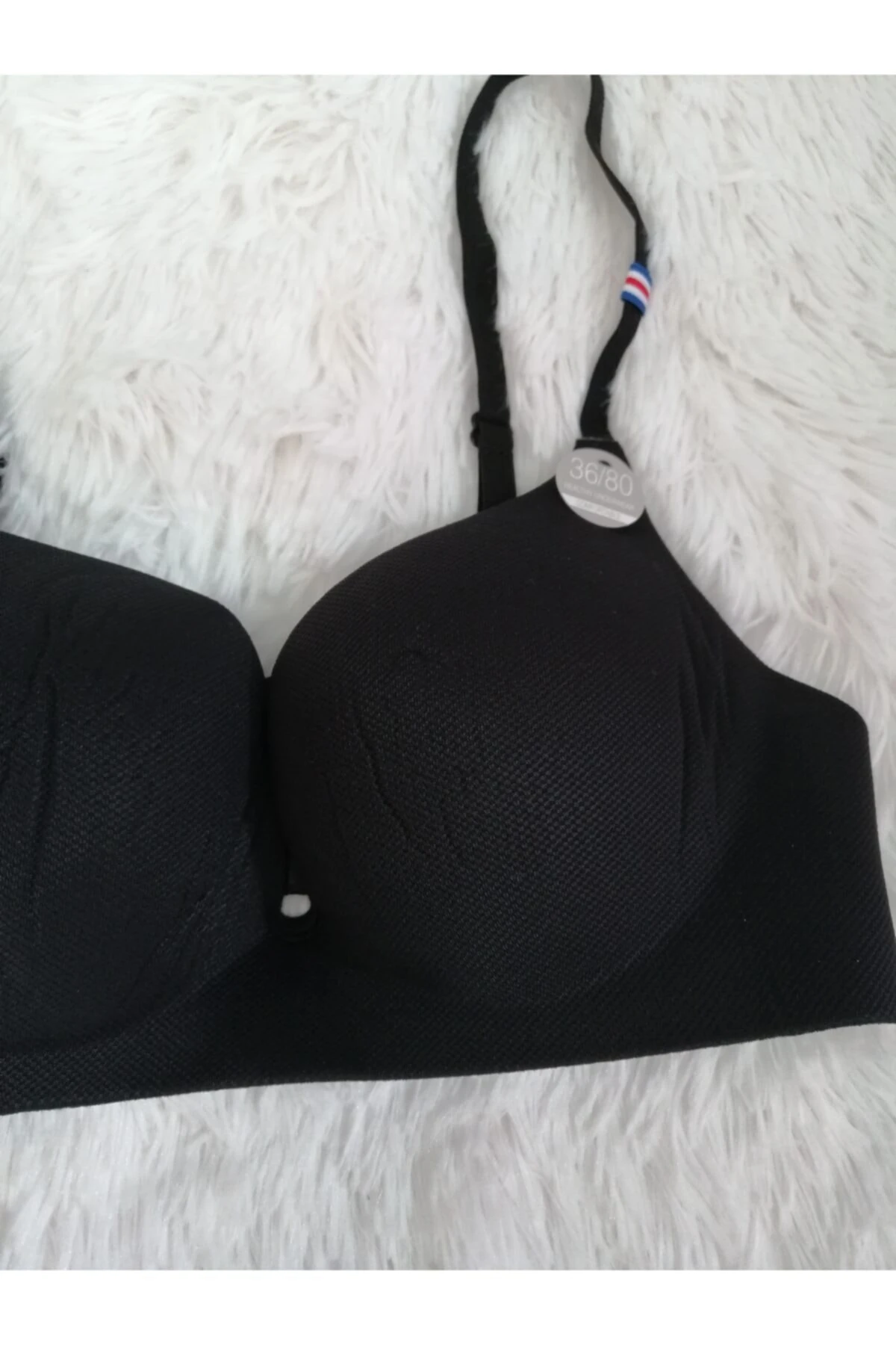 Kadın Siyah Lazer Kesim Telsiz Destekli Sütyen