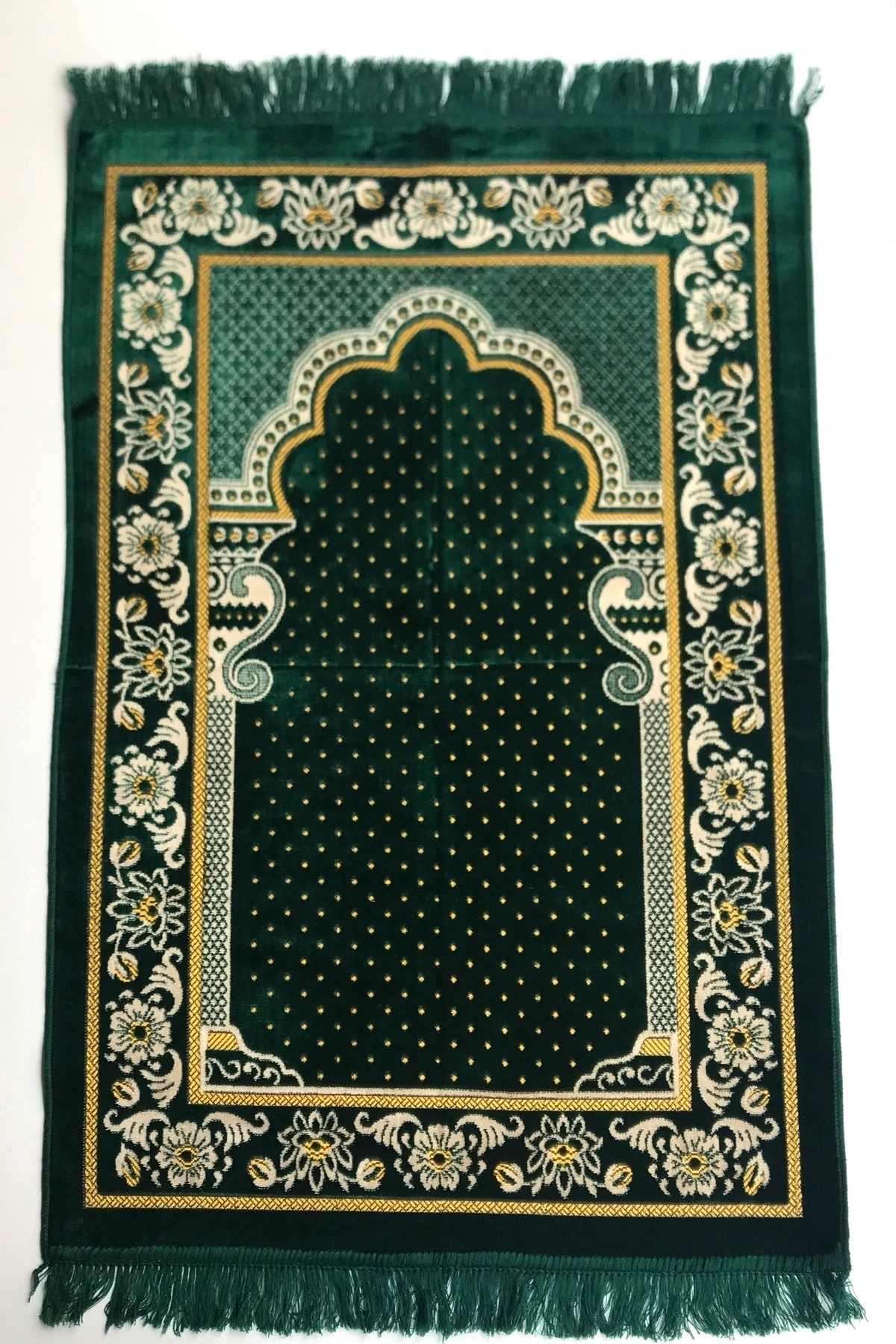 Düğün,nişan Bohçaları Için Lüks Dodya Kadife Seccade(Bordo,yeşil),tesbih,takke