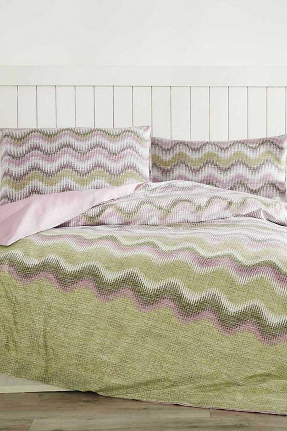 Nev Undulatis Nevresim Takımı Çift Kişilik Yeşil