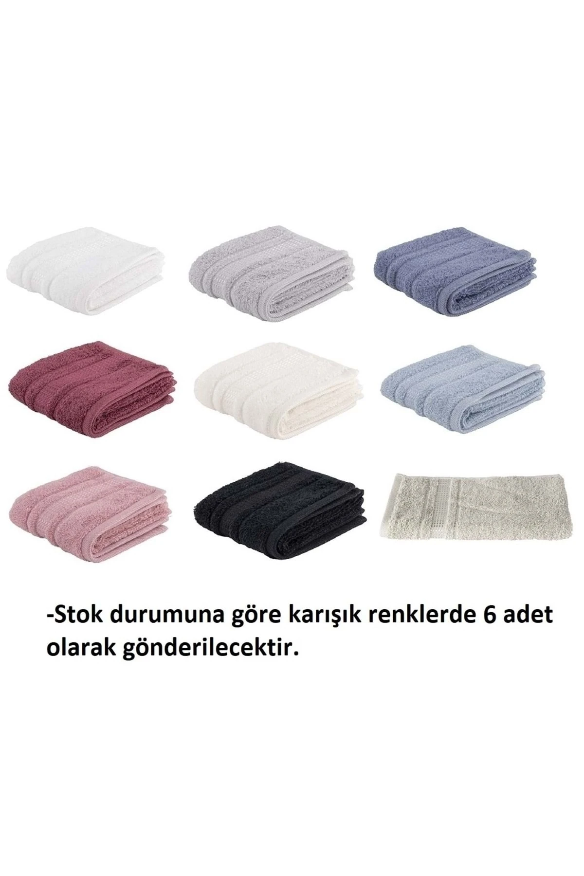 6 Adet Mutfak Havlusu, Peçete Havlu (30x50)-colourist Karışık Renkli