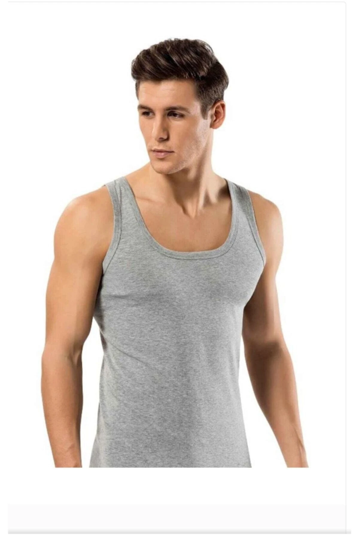 Waowsecret 6 Lı Paket Tutku Ribana Gri Klasik Atlet