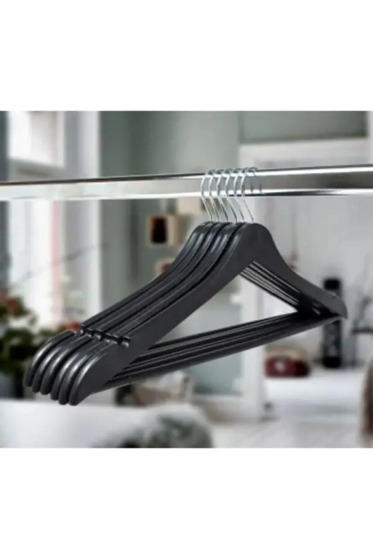 LUX AHŞAP GÖRÜNÜMLÜ ASKI 12'Lİ - SİYAH