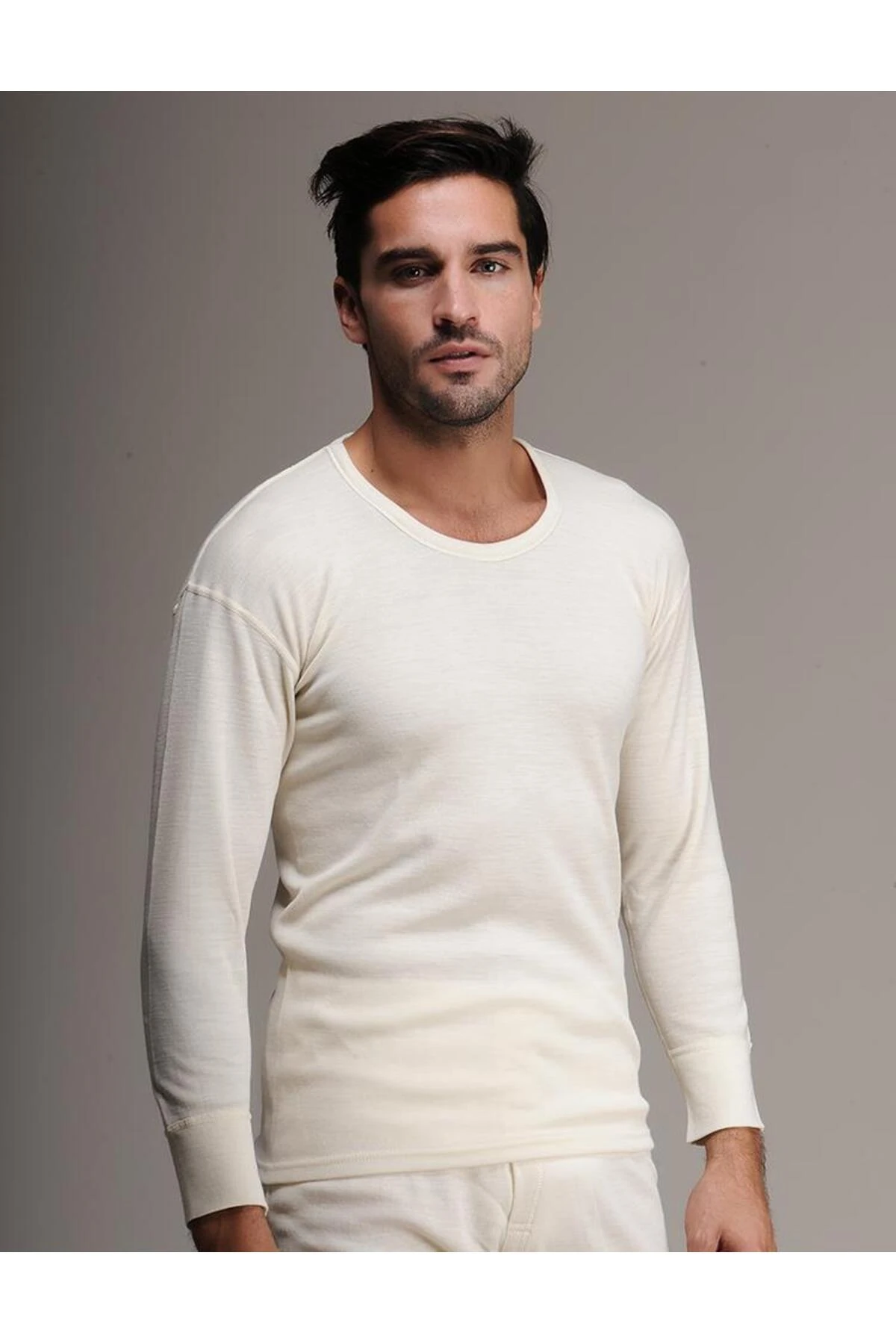 102 Süper Battal Erkek Uzun Kollu Yün Fanila