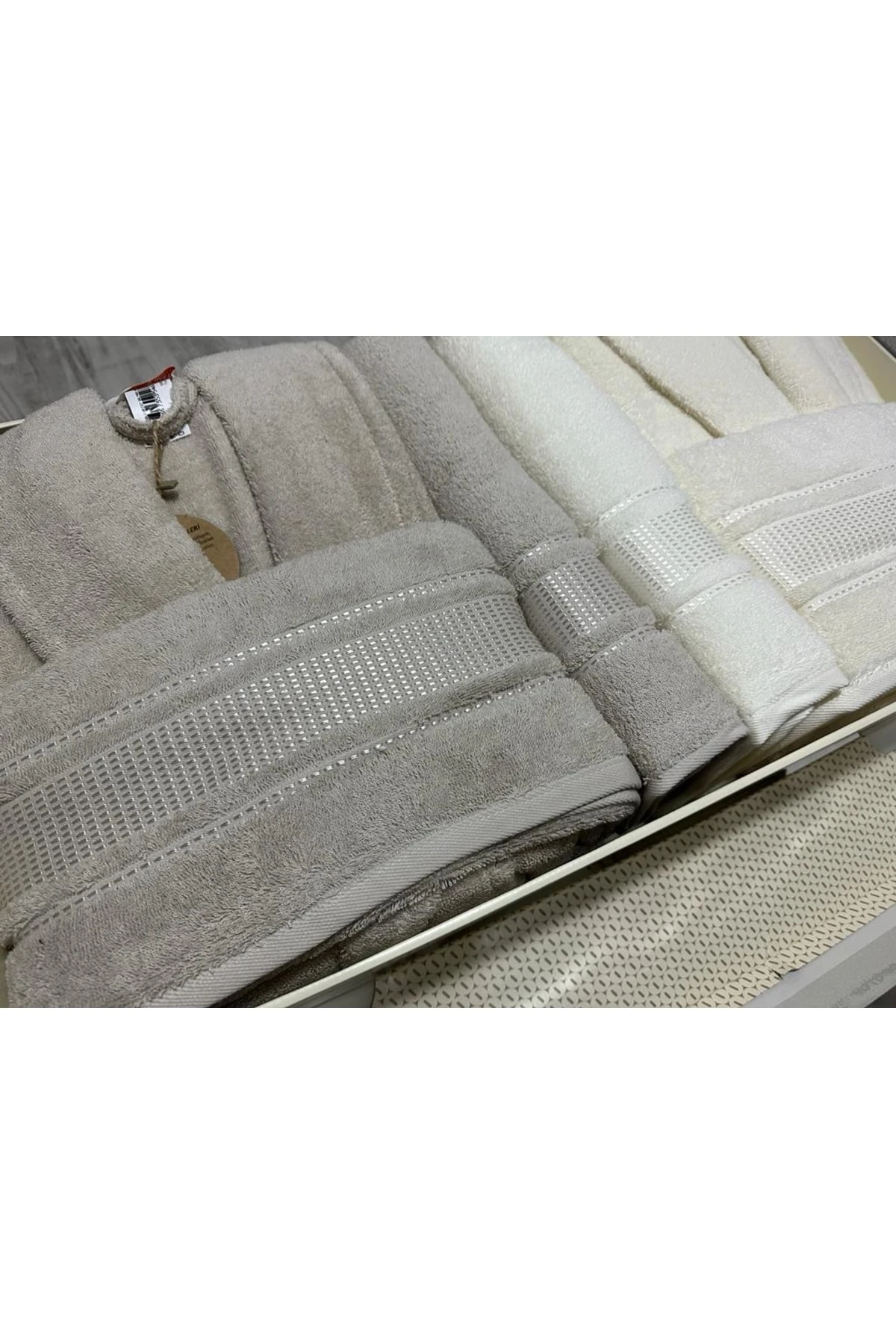 Colourist Aile Bornoz Seti Bej - Krem