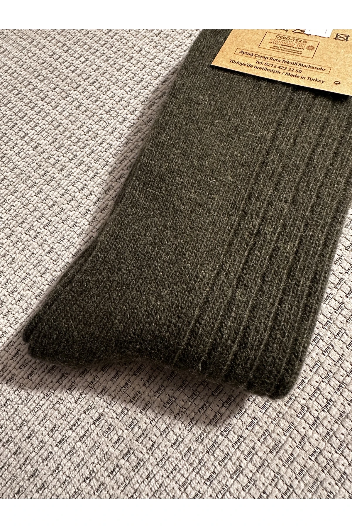 Aytuğ erkek fitilli yün çorap