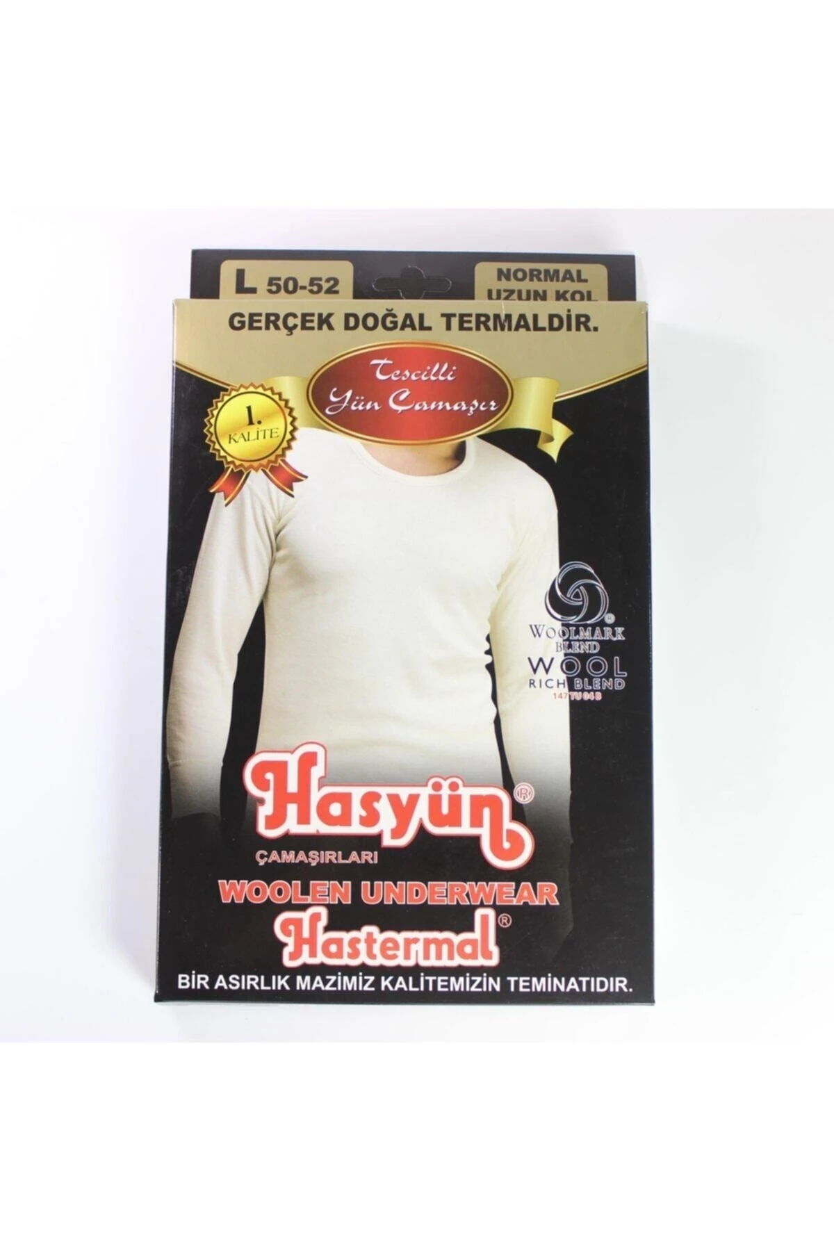 Erkek Normal Uzun Kol Yün Fanila Termal Üst Içlik