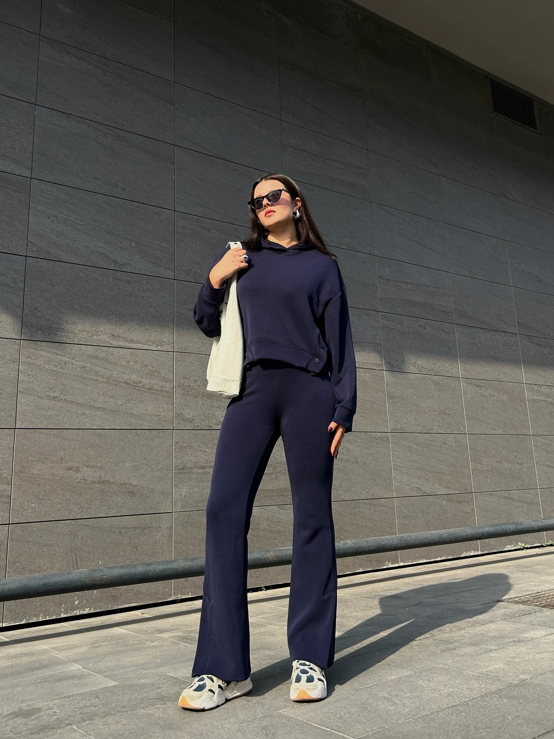 Lacivert modal kumaş takım