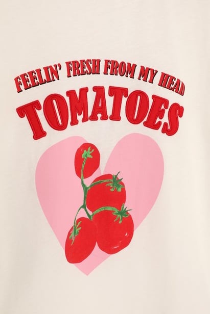 Beyaz tomatoes tshirt