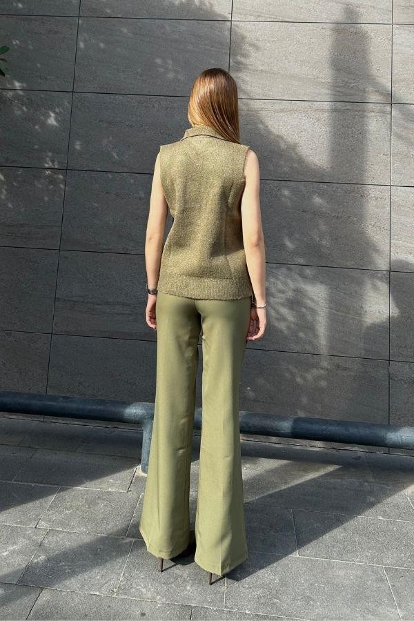 Haki kumaş pantolon