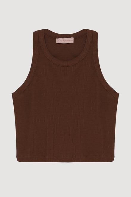 Kahverengi halter yaka body 