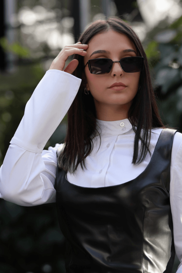 Ivory Black Salopet Elbise