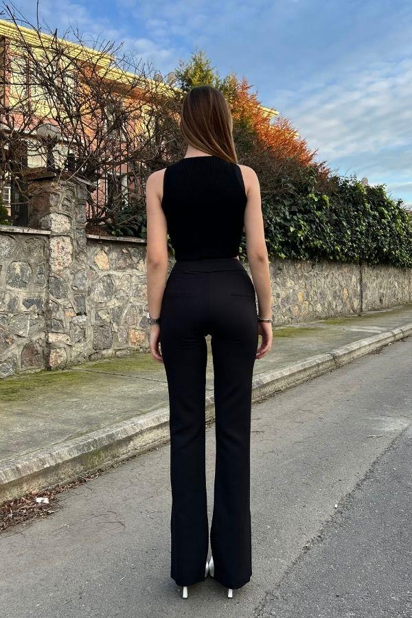 Siyah ispanyol pantolon