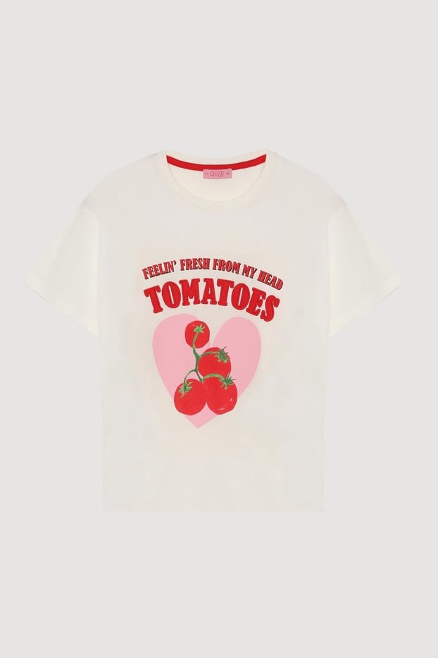 Beyaz tomatoes tshirt