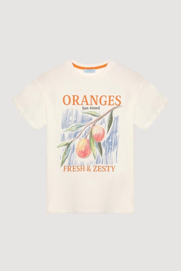 Beyaz oranges tshirt