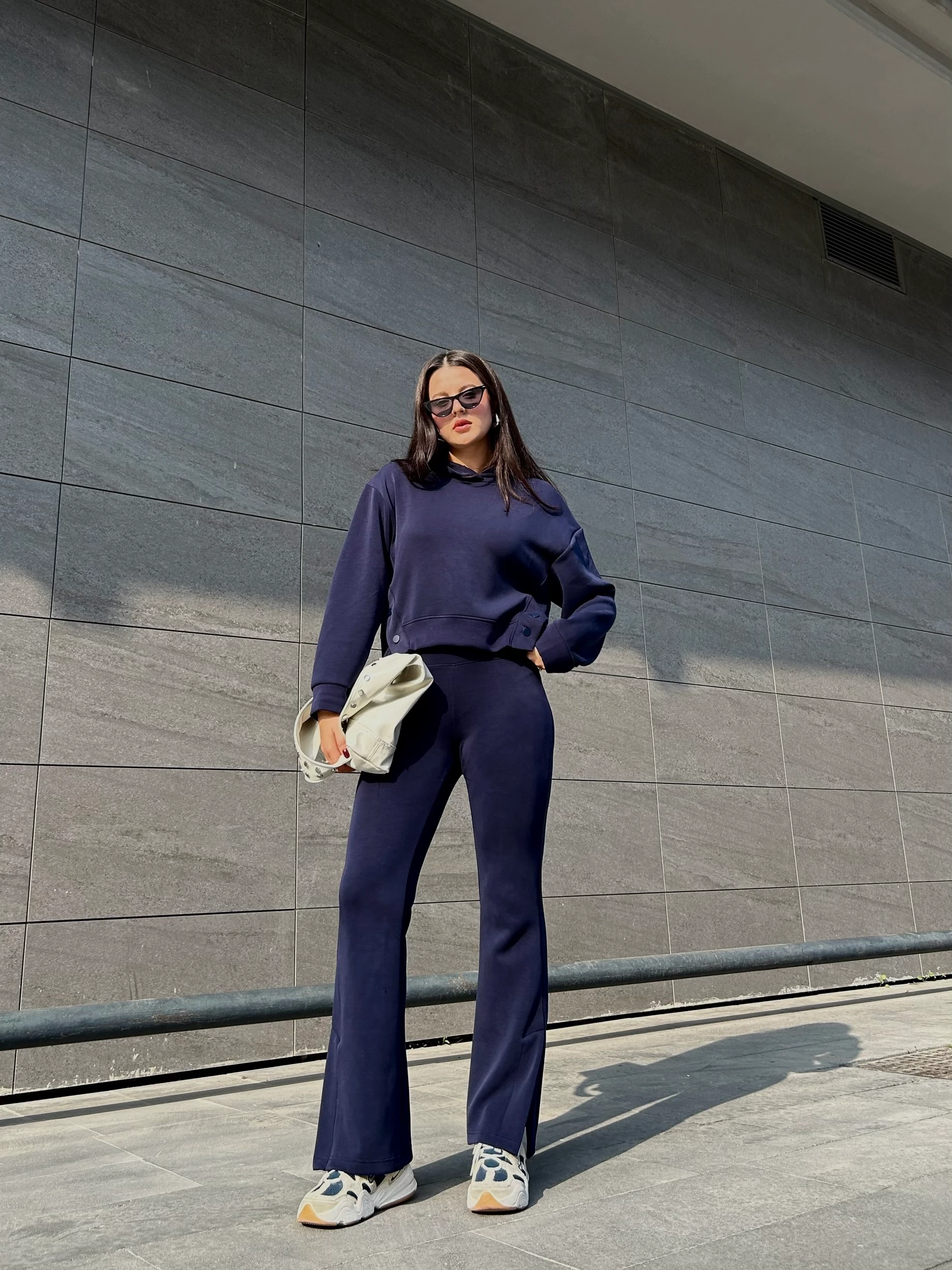 Lacivert modal kumaş takım