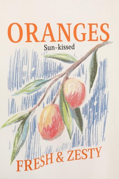 Beyaz oranges tshirt