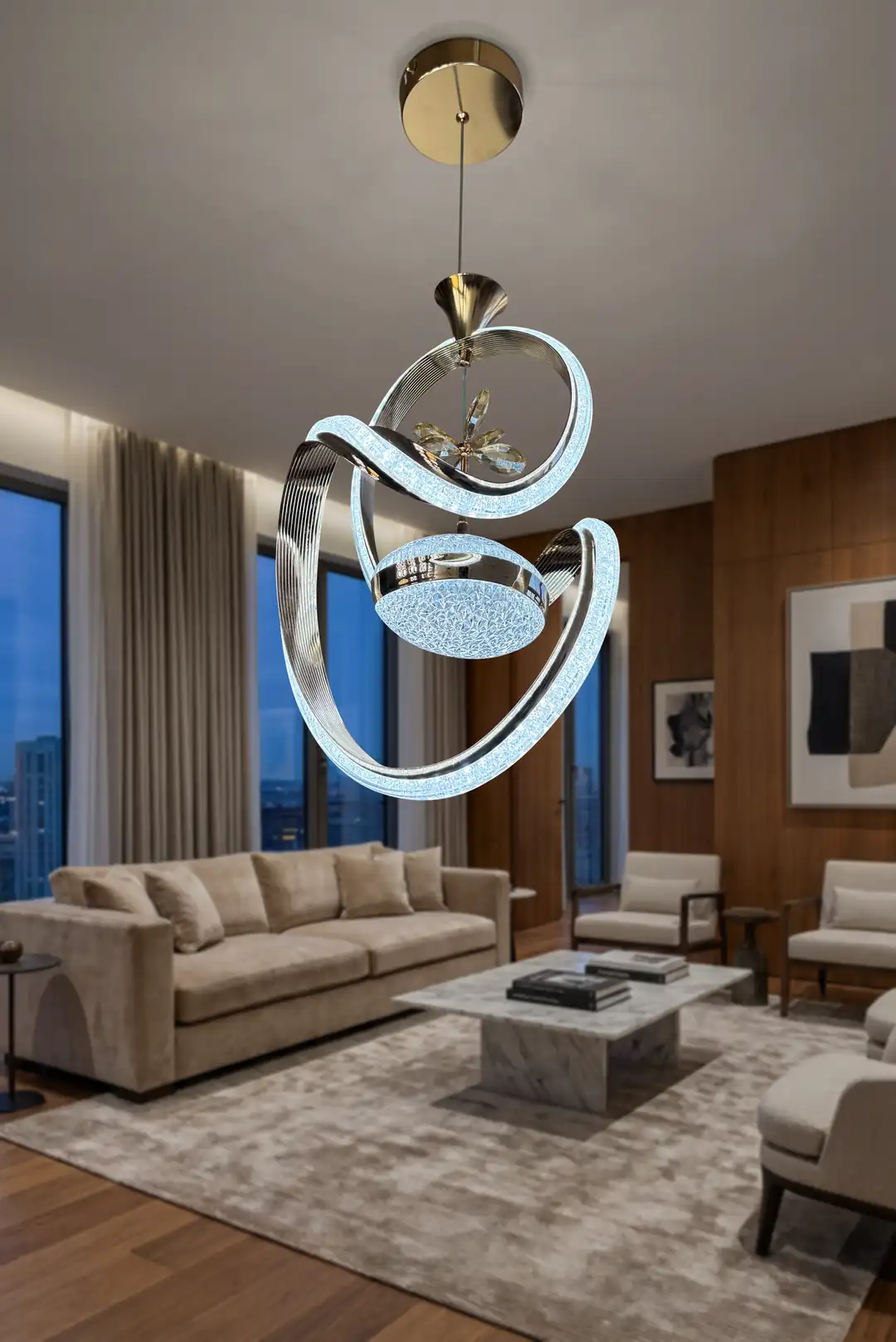 Badem Simli Modern LED Sarkıt Avize