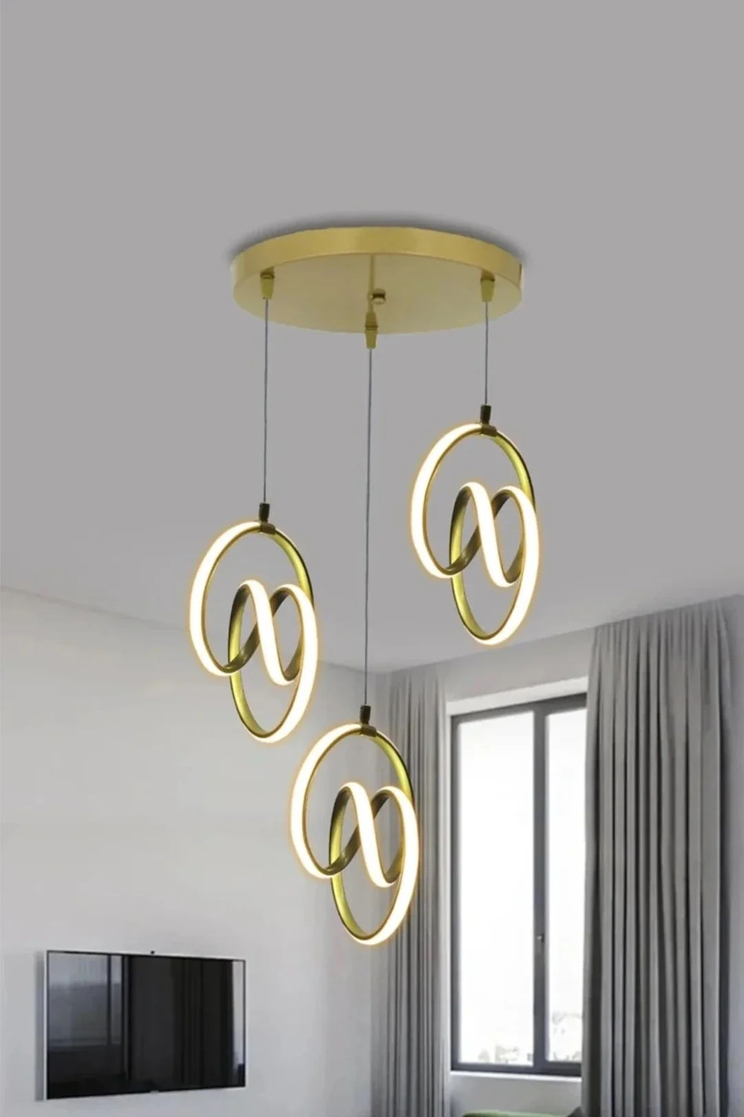 3’lü İmza Modern LED Sarkıt Avize