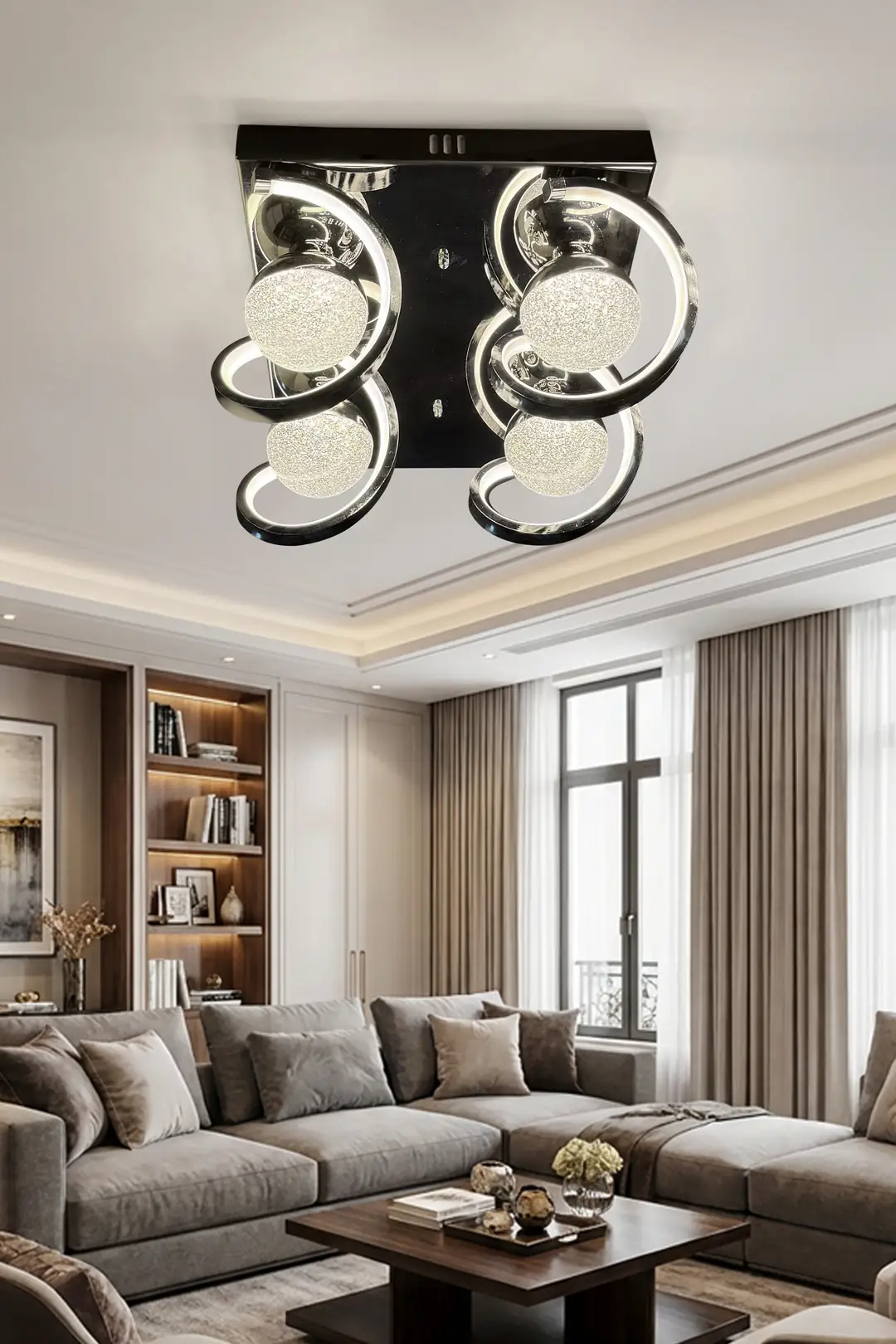Linary Model 4 Toplu Plafonyer Salon - Oturma Odası Led Avizesi