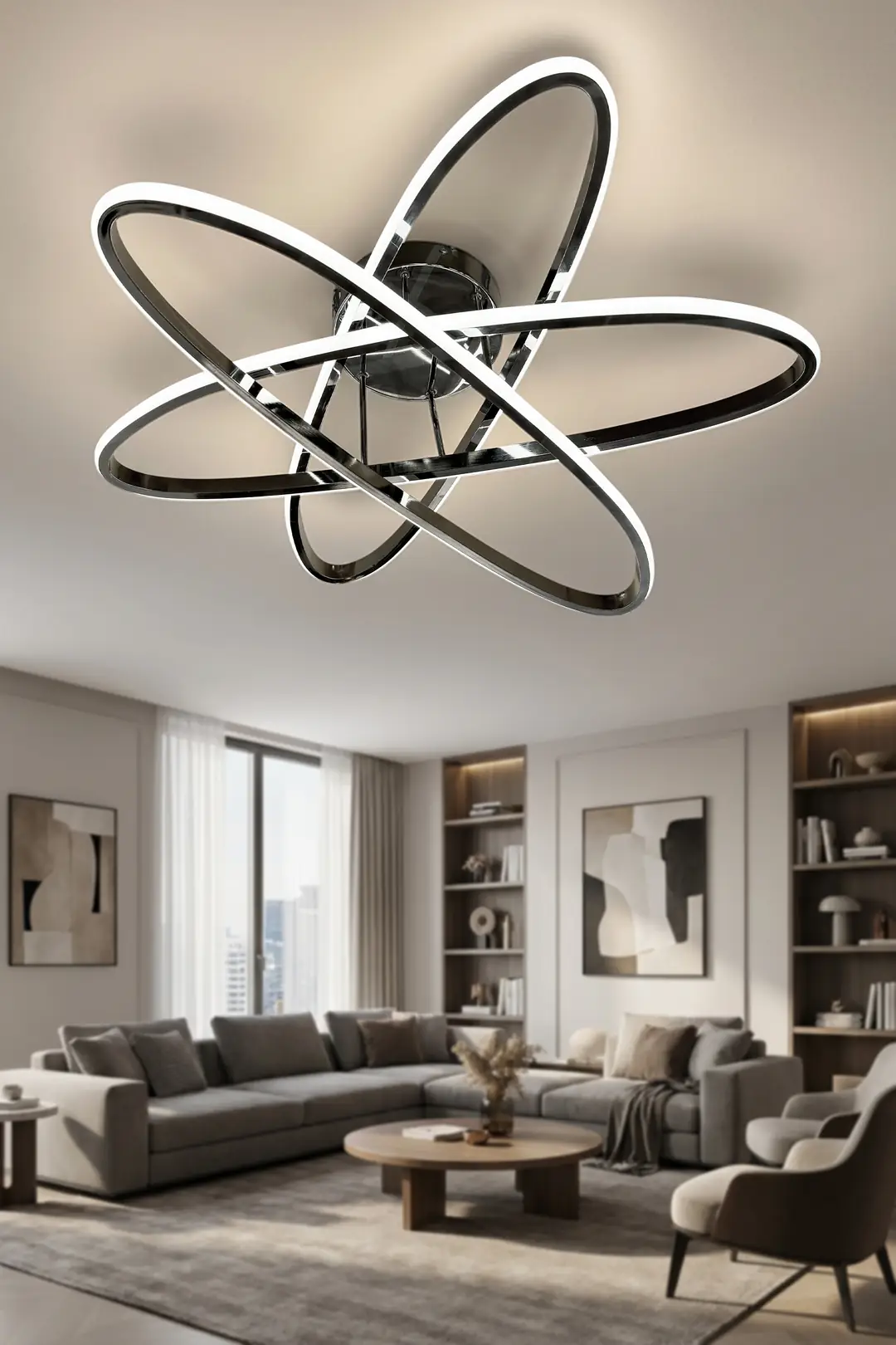 Atom Plafonyer Salon - Oturma Odası Led Avizesi