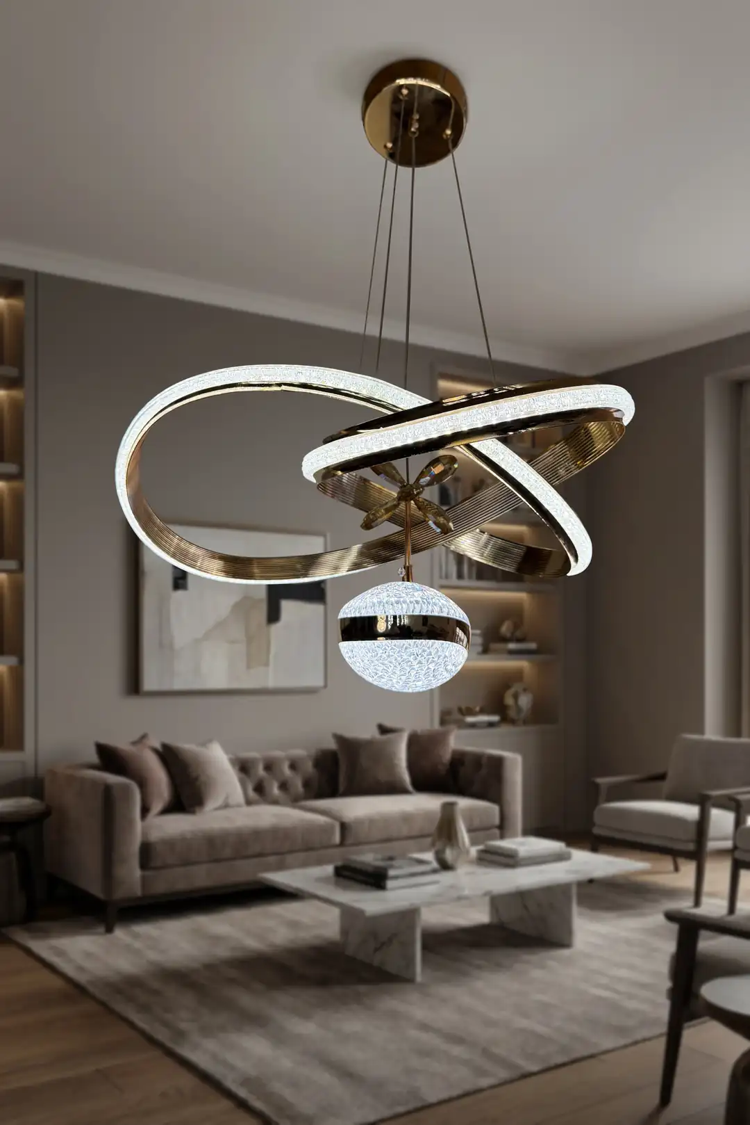 Hayal Simli Modern LED Sarkıt Avize – 3 Renk Oda - Koridor Avizesi