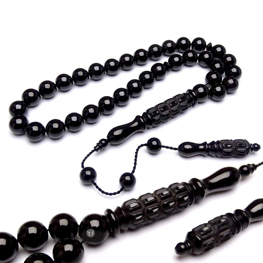 Special Workmanship Imame Erzurum Oltu Stone Prayer Beads