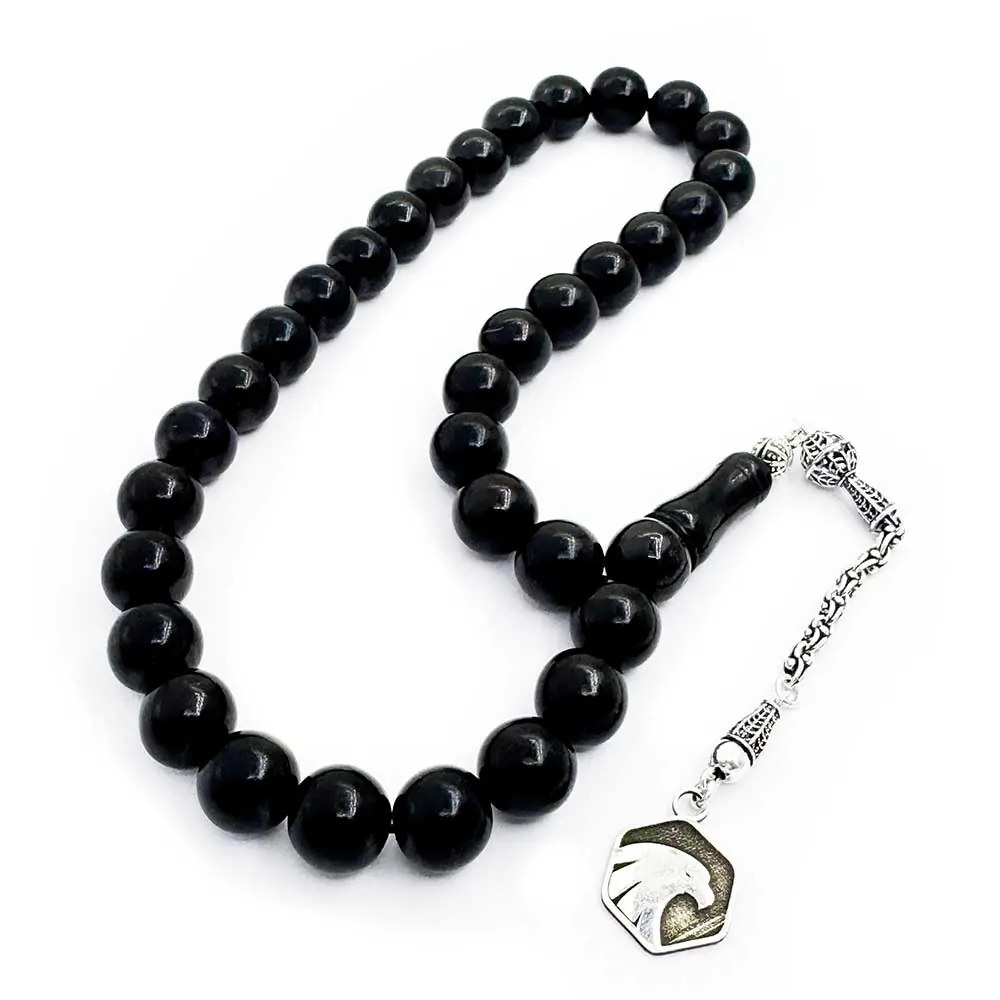 Large 12 mm Plain Erzurum Oltu Stone Prayer Beads