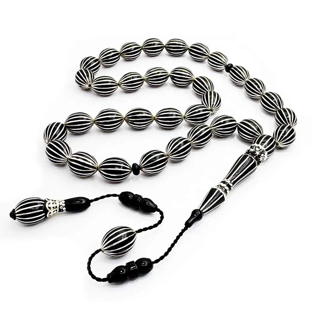 18 li Yarma Usta Crafted Koleksiyonluk Erzurum Oltu Stone Prayer Beads