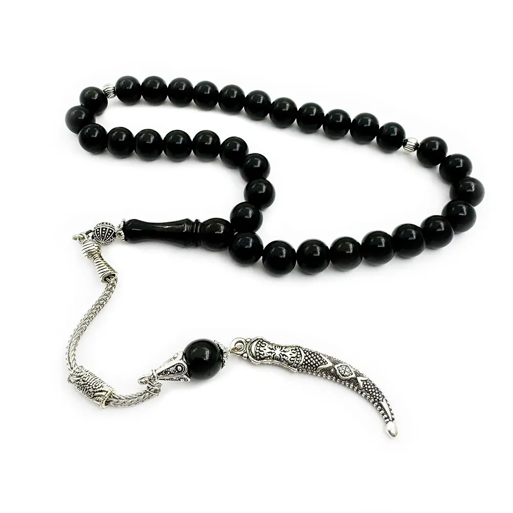 Hançer Tasselled Plain Erzurum Oltu Stone Prayer Beads